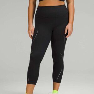 Lululemon Base Pace High-Rise Reflective Crop 23" - 8 Black